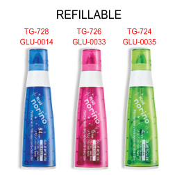 PLUS NORINO GLUE ROLLER REFILLABLE 8 4MMX8M BLUE PINK GREEN Trinity plus-norino-glue-roller-refillable-8-4mmx8m-blue-pink-green-trinity